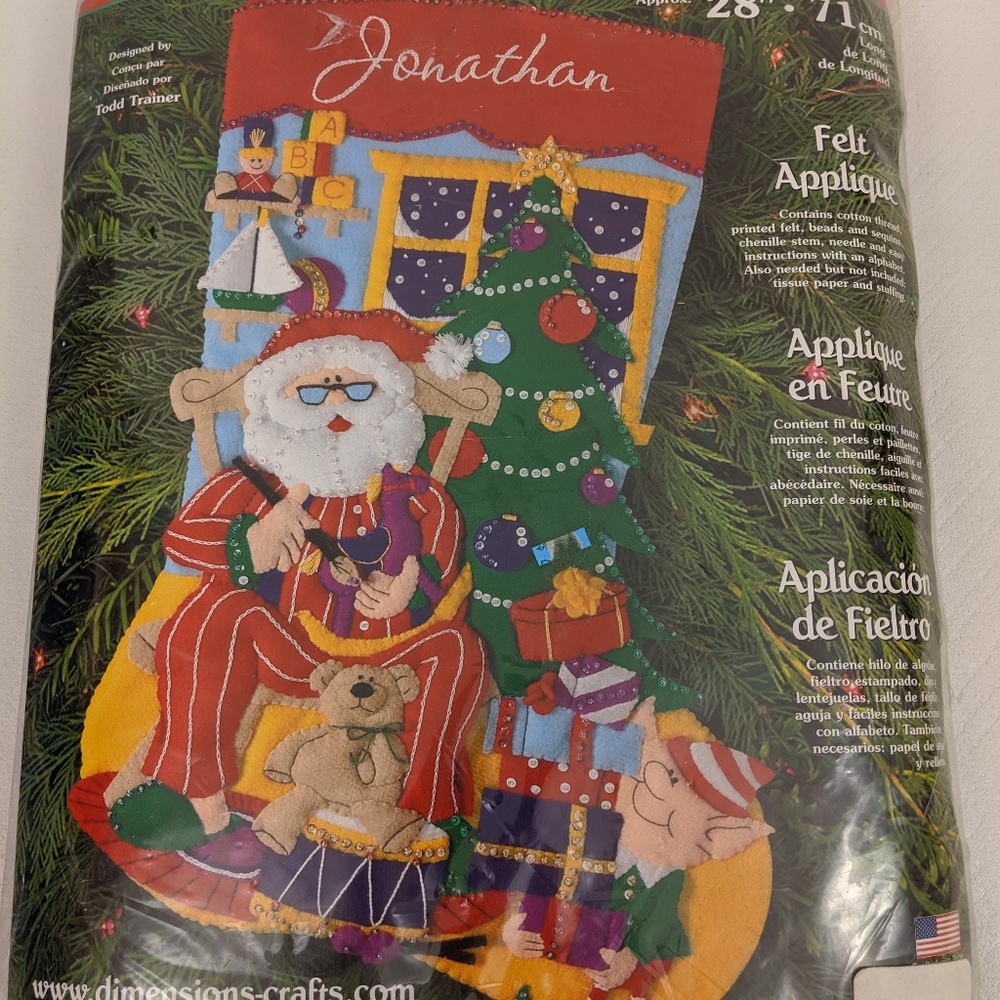 Crafts Christmas Stocking Felt Kit Santa